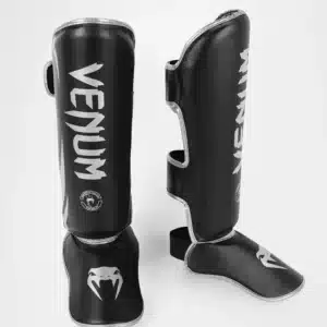 Venum Challenger Shin Guards - Black/Silver