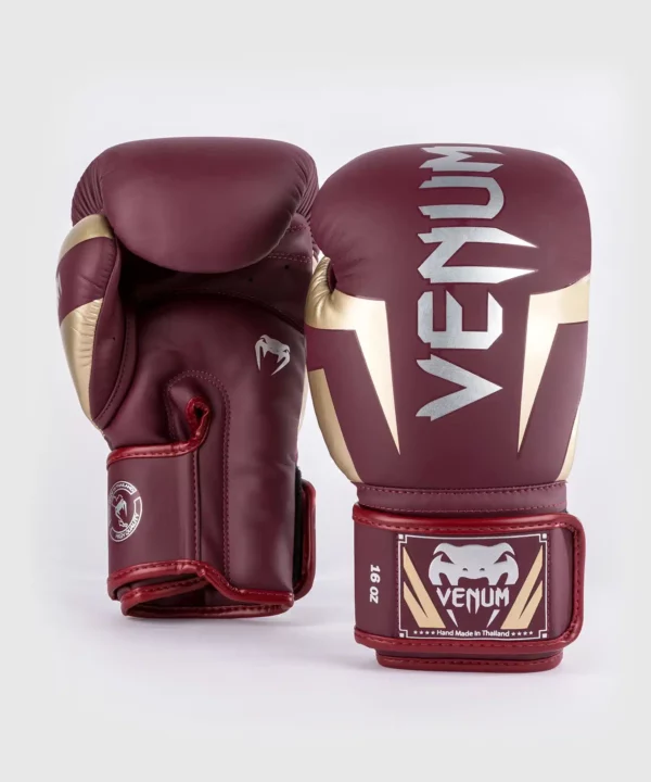 כפפות איגרוף Venum Elite Boxing Gloves Burgundy/Gold