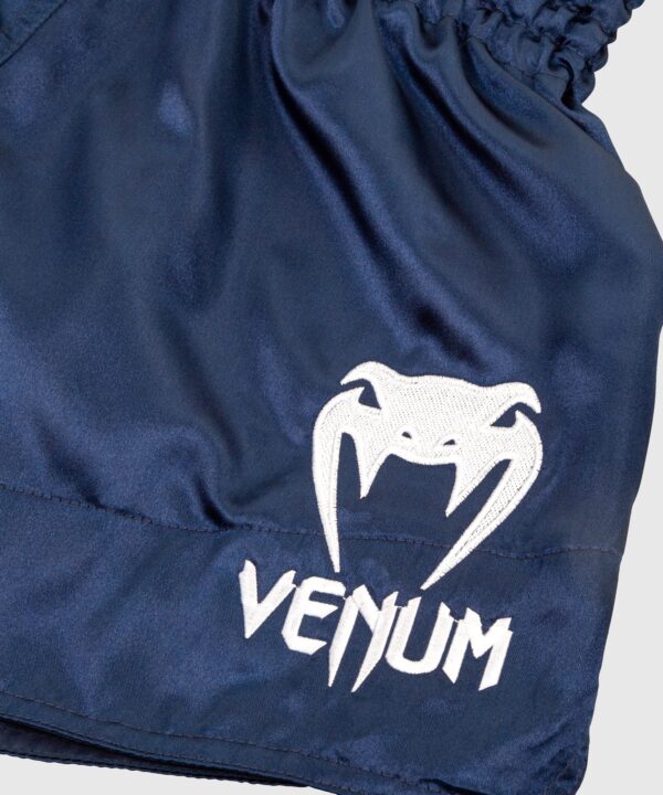 Venum Classic Muay Thai Short - Navy Blue/White מכנס ונום אגרוף תאילנדי כחול/לבן