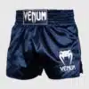 Venum Classic Muay Thai Short - Navy Blue/White מכנס ונום אגרוף תאילנדי כחול/לבן