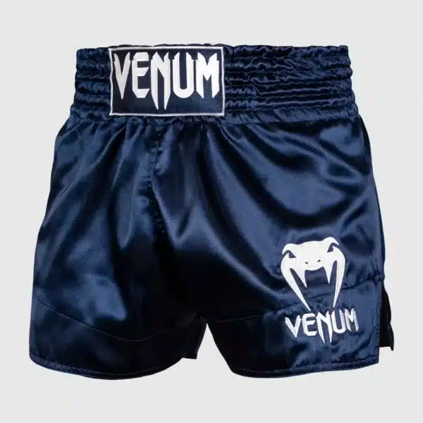 Venum Classic Muay Thai Short - Navy Blue/White מכנס ונום אגרוף תאילנדי כחול/לבן