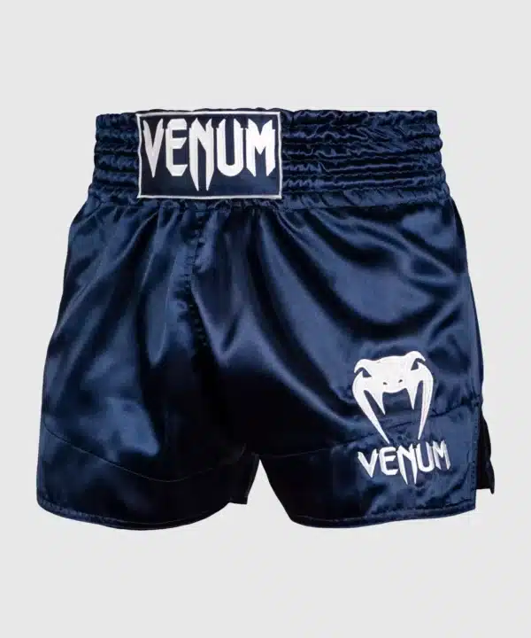 Venum Classic Muay Thai Short - Navy Blue/White מכנס ונום אגרוף תאילנדי כחול/לבן