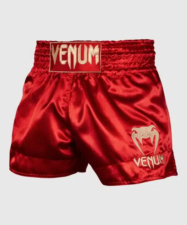 Venum Classic Muay Thai Short - Bordeaux/Gold מכנס ונום אגרוף תאילנדי בורדו/זהב