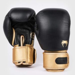 כפפות איגרוף מקצועיות  עור אמיתי Venum Power 2.0 Boxing Gloves - Black/Gold