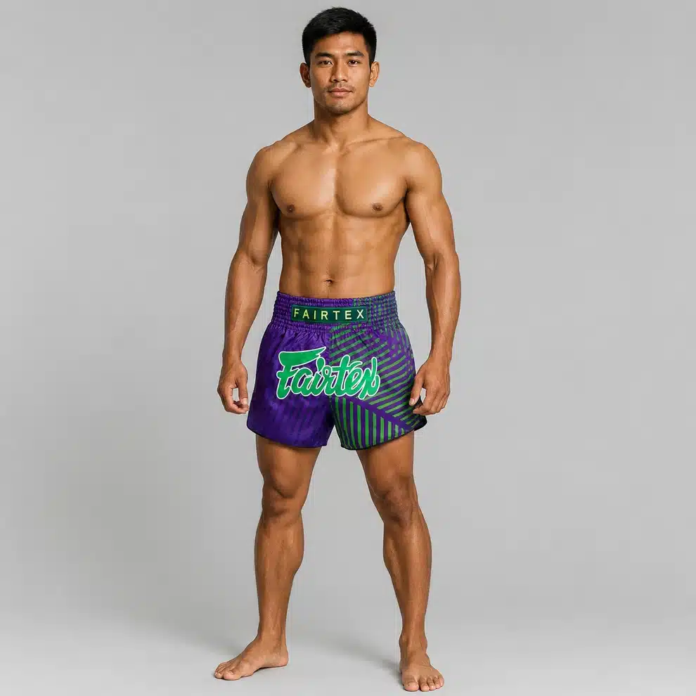 מכנסי מואי תאי Fairtex Racer Purple BS1922 סגול וירוק