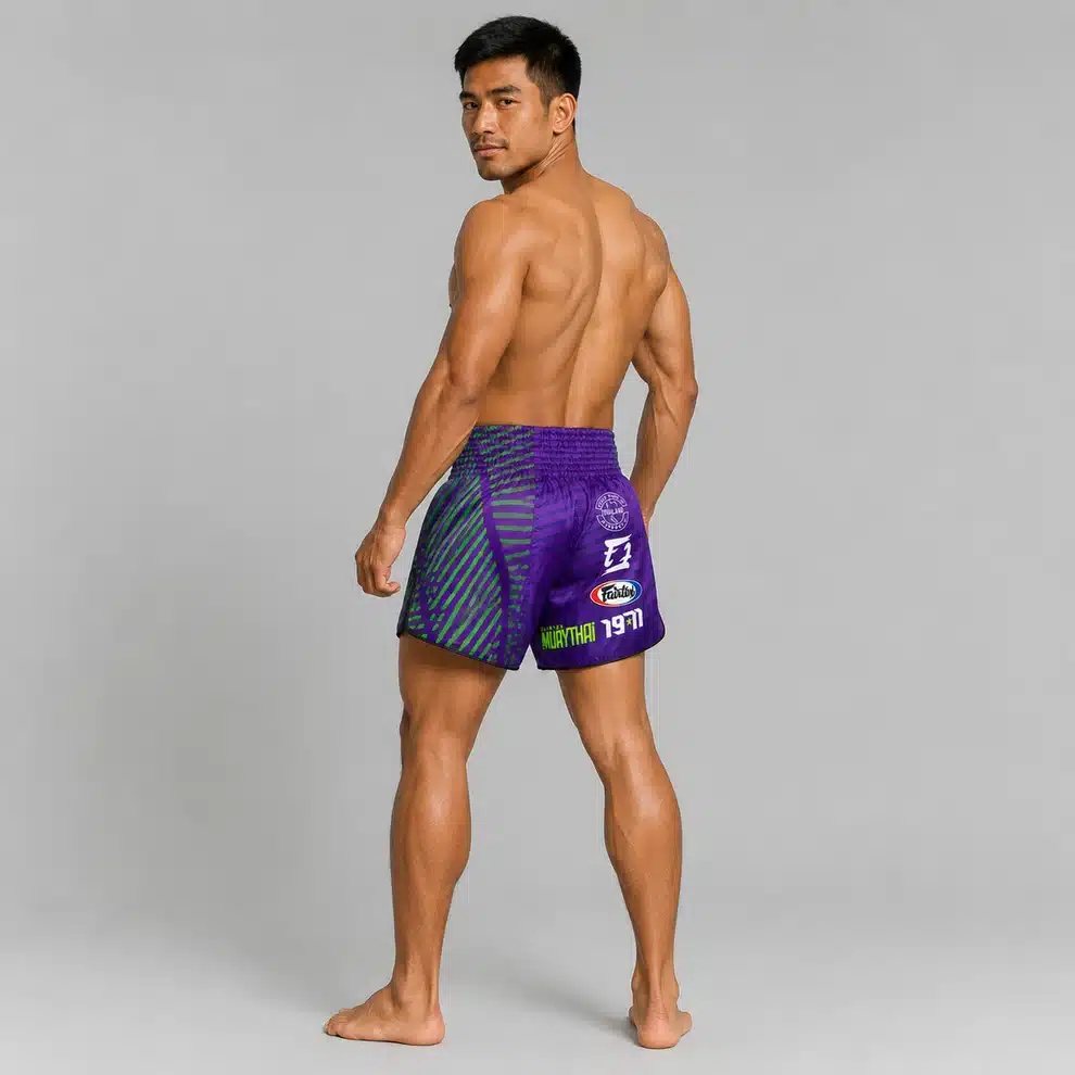 מכנסי מואי תאי Fairtex Racer Purple BS1922 סגול וירוק