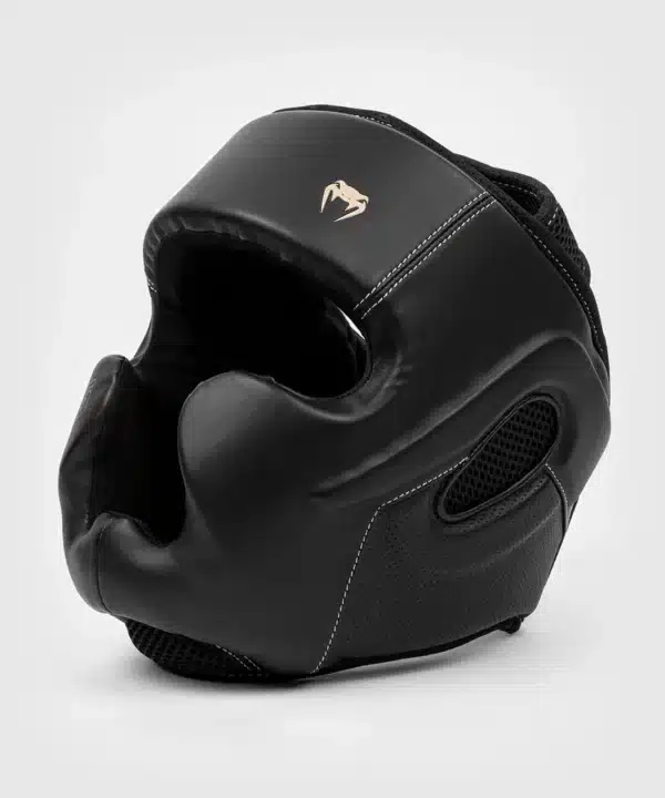 Venum Impact Evo Headgear - Black - מגן ראש ונום אליט שחור/זהב