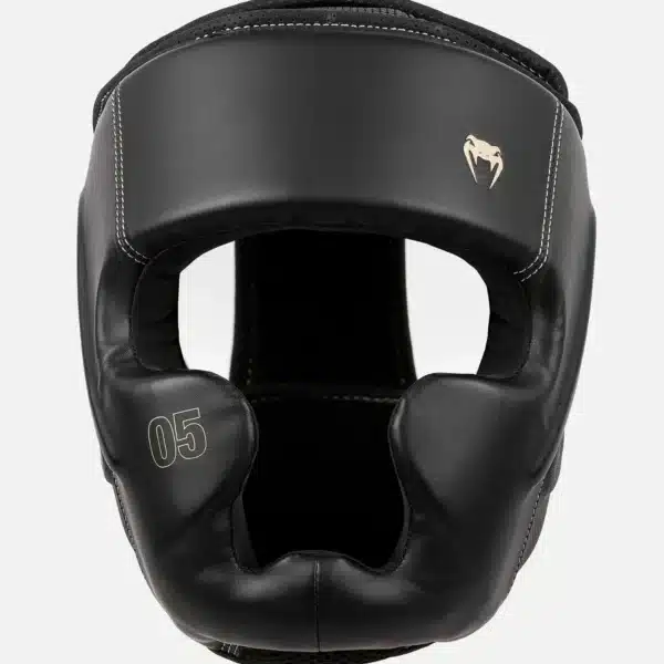 Venum Impact Evo Headgear - Black - מגן ראש ונום אליט שחור/זהב