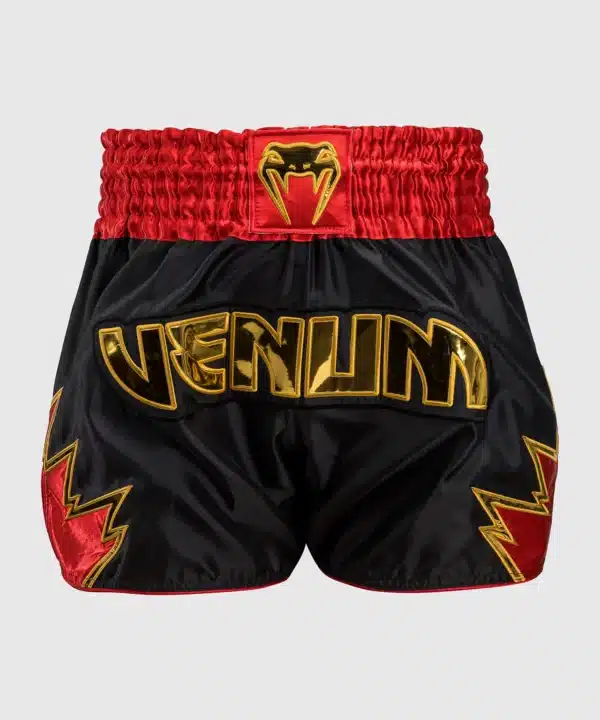 מכנס איגרוף תאילנדי Venum Inferno Muay Thai Shorts - Black/Gold/Red