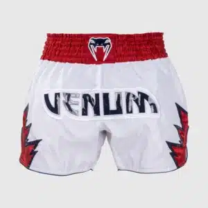 מכנס איגרוף תאילנדי Venum Inferno Muay Thai Shorts - White/Red