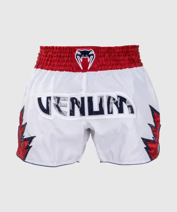 מכנס איגרוף תאילנדי Venum Inferno Muay Thai Shorts - White/Red