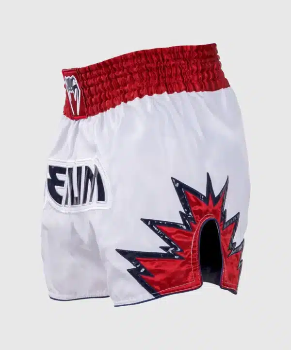 מכנס איגרוף תאילנדי Venum Inferno Muay Thai Shorts - White/Red