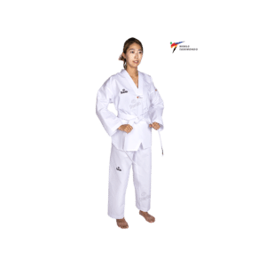 חליפת טקוואנדו מקצועית WT Dobok - White Neck DAEDO