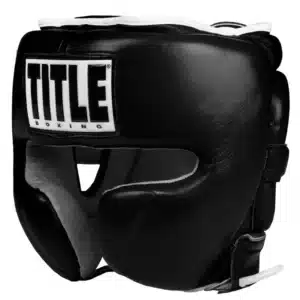 מגן ראש מקצועי עור אמיתי TITLE Boxing Leather Sparring Headgear