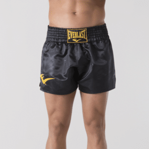 מכנסי איגרוף תאילנדי שחור זהב - Everlast Muay Thai Shorts Metallic Gold