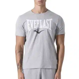 חולצה אימון שרוול קצר בצבע אפור  Everlast Fitted Logo T-shirt