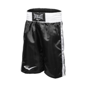 מכנס איגרוף קלאסי Everlast Boxing Trunks 23In- צבע שחור/לבן