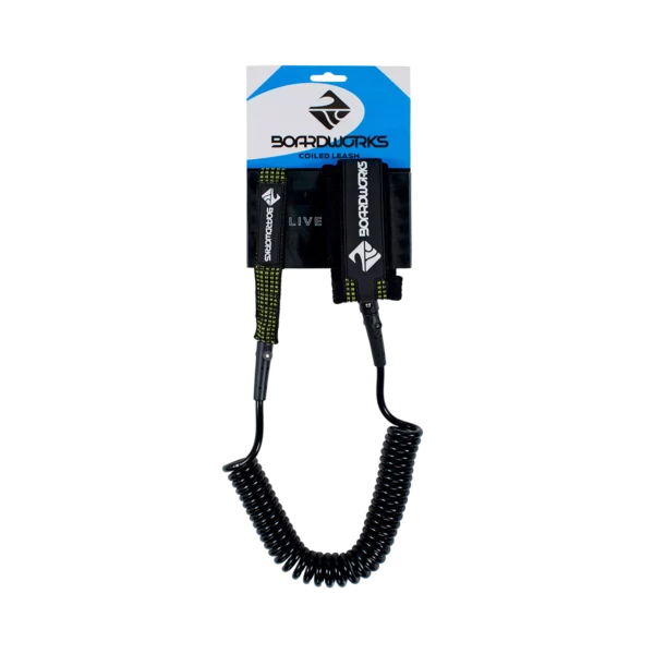 רצועת קרסול מסתלסלת לגלשן סאפ 11 פיט - BOARDWORKS 11' Coiled Paddle Board Leash