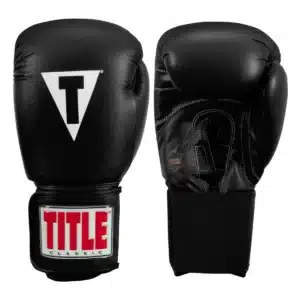 כפפות איגרוף קלאסיות מעור בצבע שחור - Title Classic Leather Elastic Training Boxing Gloves 2.0