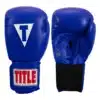 כפפות איגרוף קלאסיות מעור בצבע כחול - Title Classic Leather Elastic Training Boxing Gloves 2.0