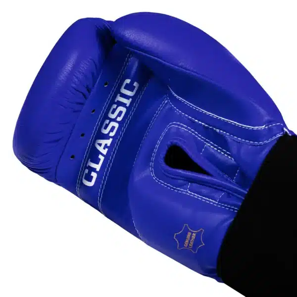 כפפות איגרוף קלאסיות מעור בצבע כחול - Title Classic Leather Elastic Training Boxing Gloves 2.0