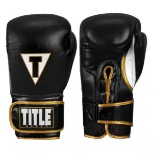 כפפות איגרוף מקסיקני שחור ולבן - Title Boxeo Mexican Leather Bag Boxing Gloves Quatro