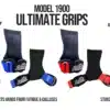 ⁦רצועות הרמה ואחיזה משולבות בצבע אדום - Schiek 1900 Ultimate Grips⁩ – תמונה ⁦8⁩