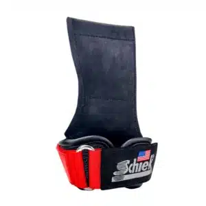 רצועות הרמה ואחיזה משולבות בצבע אדום - Schiek 1900 Ultimate Grips