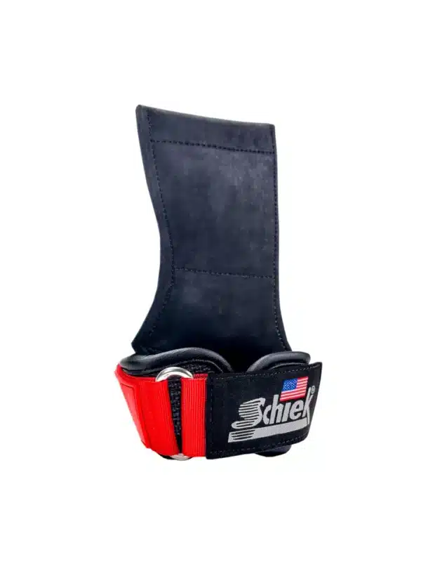 רצועות הרמה ואחיזה משולבות בצבע אדום - Schiek 1900 Ultimate Grips