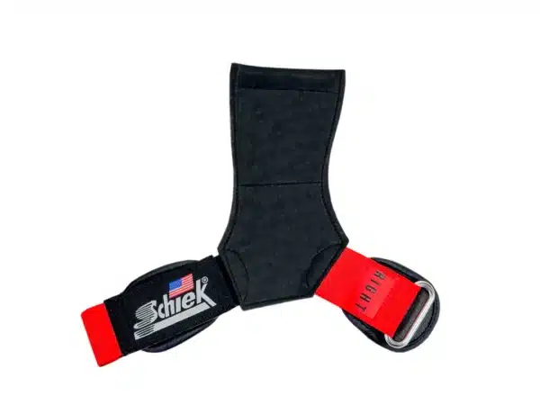 רצועות הרמה ואחיזה משולבות בצבע אדום - Schiek 1900 Ultimate Grips