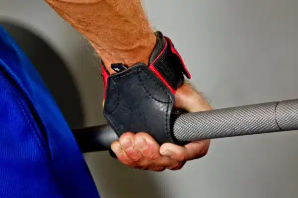רצועות הרמה ואחיזה משולבות בצבע אדום - Schiek 1900 Ultimate Grips