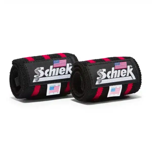 רצועות למפרק כף היד מכותנה אלסטית חזקה - Schiek 1118B Black Line Wrist Wraps