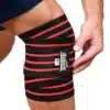 ⁦רצועות תמיכה לברכיים - Schiek 1178B Black Line Knee Wraps⁩ – תמונה ⁦2⁩