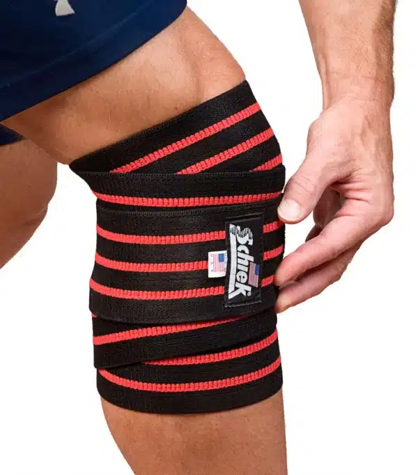 רצועות תמיכה לברכיים - Schiek 1178B Black Line Knee Wraps