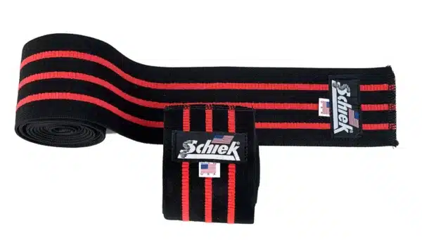 רצועות תמיכה לברכיים - Schiek 1178B Black Line Knee Wraps