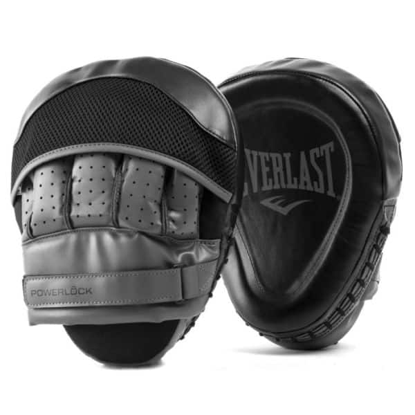 פדים (לפות) פוקוס Everlast Powerlock R בצבע שחור, הגנה ותמיכה לאימוני אגרוף