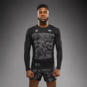 חולצת ראשגארד שרוול ארוך Venum x Polaris Long Sleeve Rashguard - Black/Storm Grey