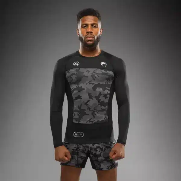 חולצת ראשגארד שרוול ארוך Venum x Polaris Long Sleeve Rashguard - Black/Storm Grey
