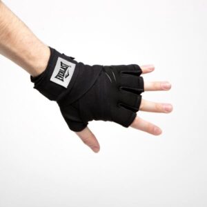 תחבושות אגרוף מהירות עם שכבת ג'ל EverGel – Everlast Evergel Fastwraps בצבע שחור