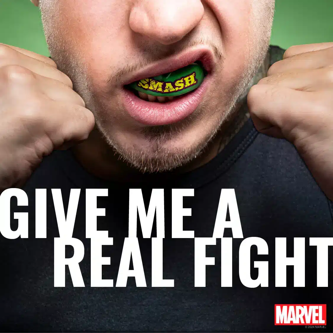 מגן שיניים SafeJawz Marvel – האלק, צבעי ירוק וצהוב, מתאים לילדים ומבוגרים, חלק מקולקציית גיבורי העל