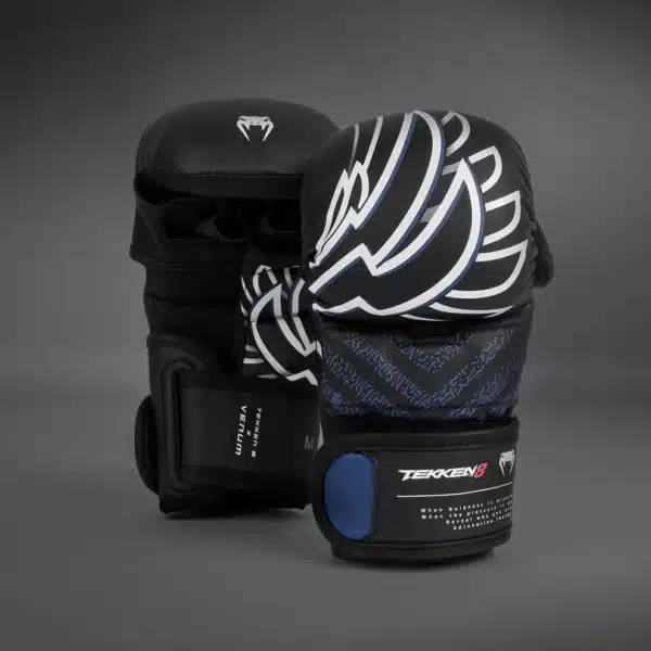 כפפות ספארינג  - Venum x Tekken 8 TEKKEN- Jin Kazama MMA Sparring Gloves - Blue/Black/White