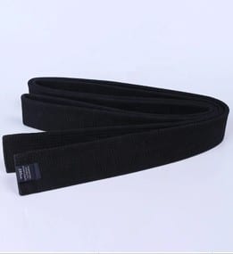חגורת איכותית לג'ודו וקראטה שחורה 320 סמ אורך