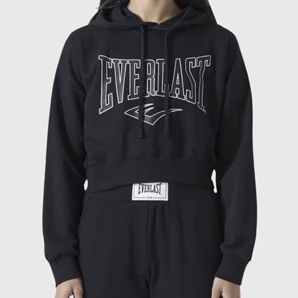 קפוצ׳ון נשים קצר שחור Everlast עם לוגו