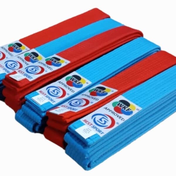 חגורת קראטה מקצועית Best Sport – 100% פוליאסטר, רוחב 4 ס"מ, מאושרת WKF