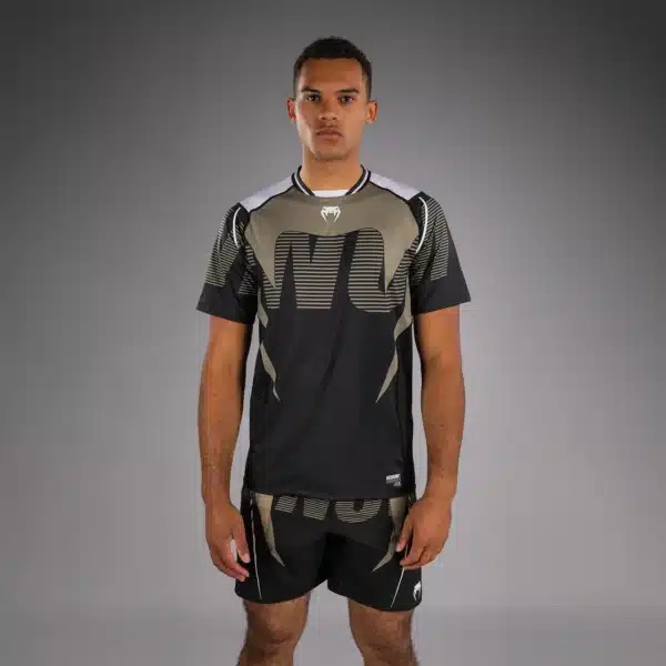 חולצת ונום דרייפיט שחור וחום בהיר Venum Adrenaline Dry Tech T-Shirt לאימוני MMA