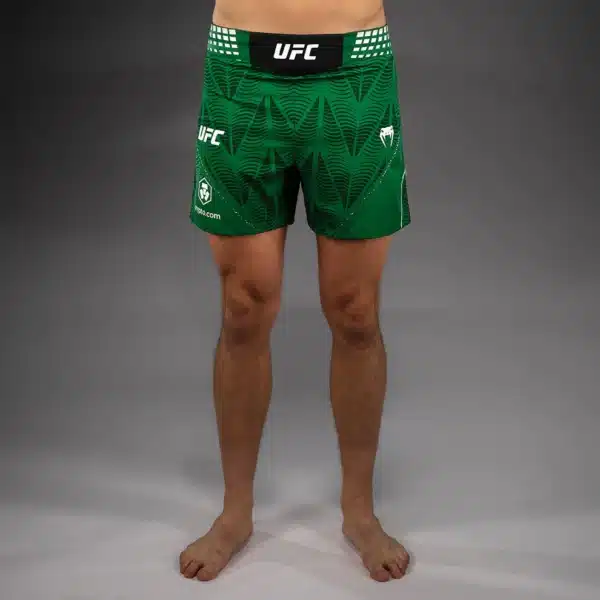 מכנסי לחימה ונום ירוקים UFC Zenith by Venum Authentic Fight Night גזרה קצרה