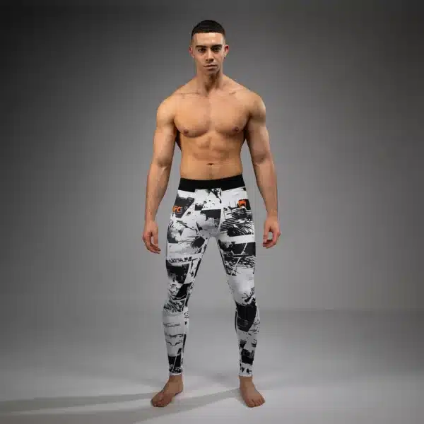 מכנס טייץ ונום UFC קומפרשן לבן ונום UFC Fight Week לגברים
