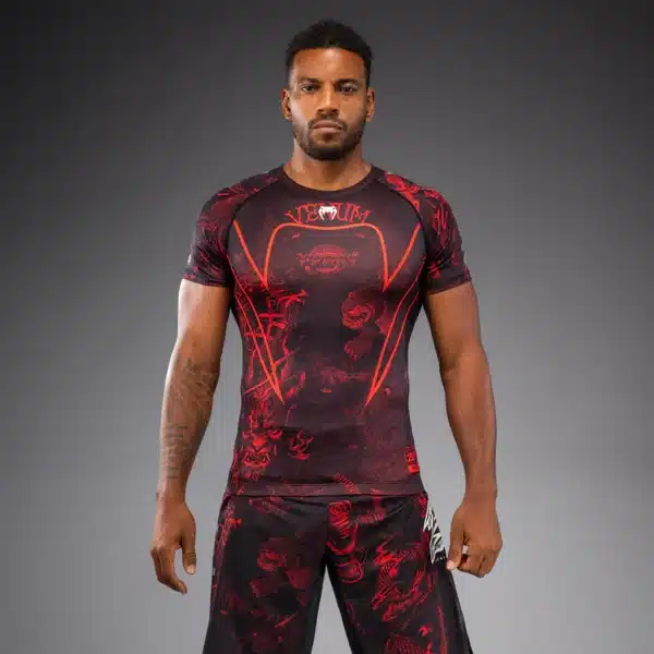 חולצת Rashguard שרוול קצר Venum 20th Anniversary שחור אדום