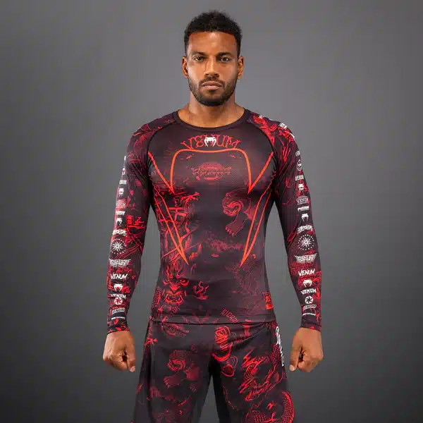 חולצת Rashguard שרוול ארוך Venum 20th Anniversary שחור אדום