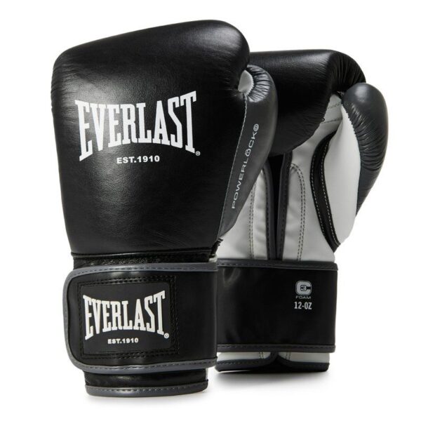 כפפות איגרוף מקצועיות Everlast Powerlock OG Advanced שחור לבן